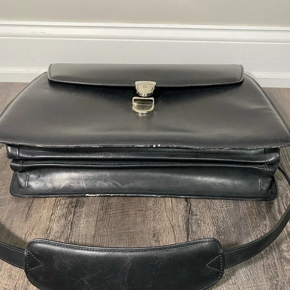 JACK GEORGES Leather Briefcase
